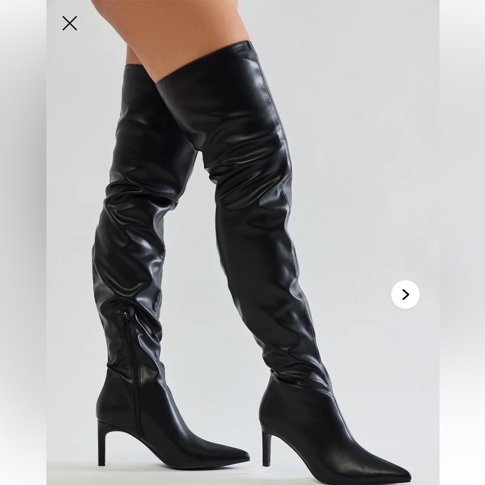 Fashion Nova Black Thigh High Boots